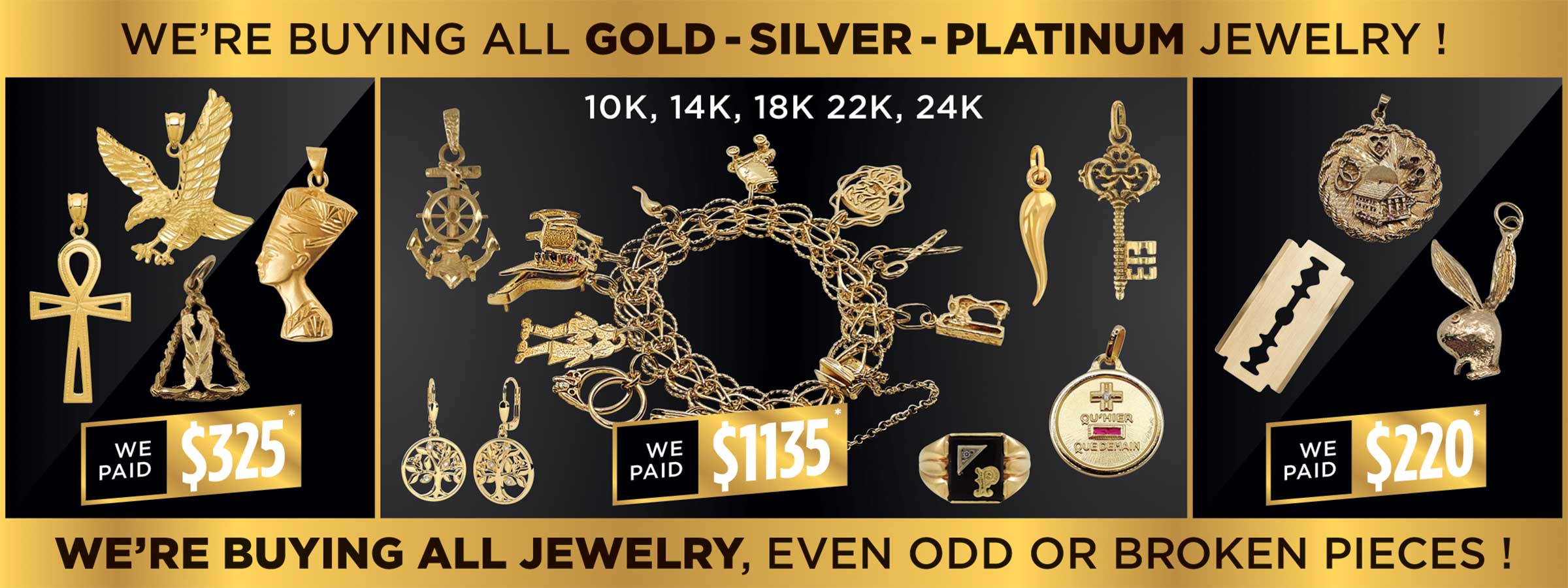 Jewelry — Gold, Silver, Platinum