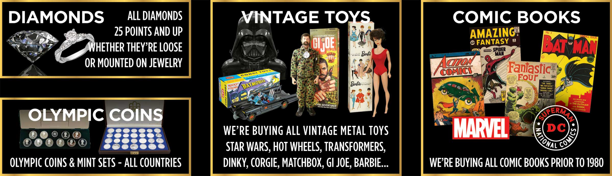 Diamonds, Vintage Toys, Comic Books